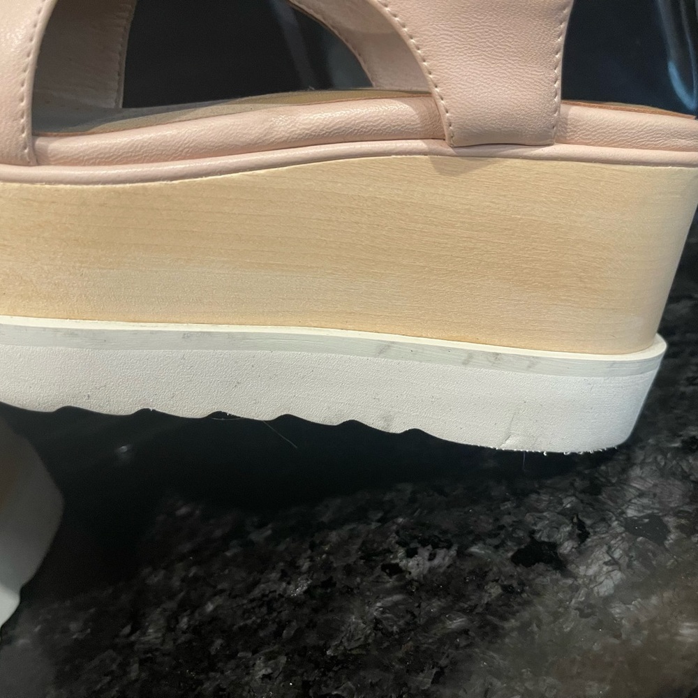 Bibi Lou Platform Nude Wedges - Picture 6 of 7